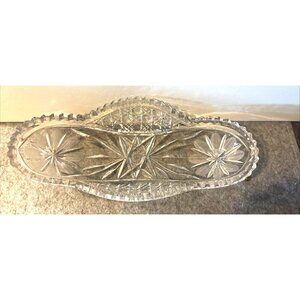 American Brilliant? 11 x 5 Beautiful Heavy Wt. Relish dish  #3106